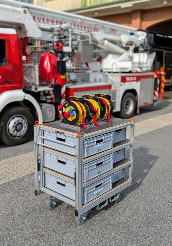 Feuerwehr Rollcontainer Notstromversorgung