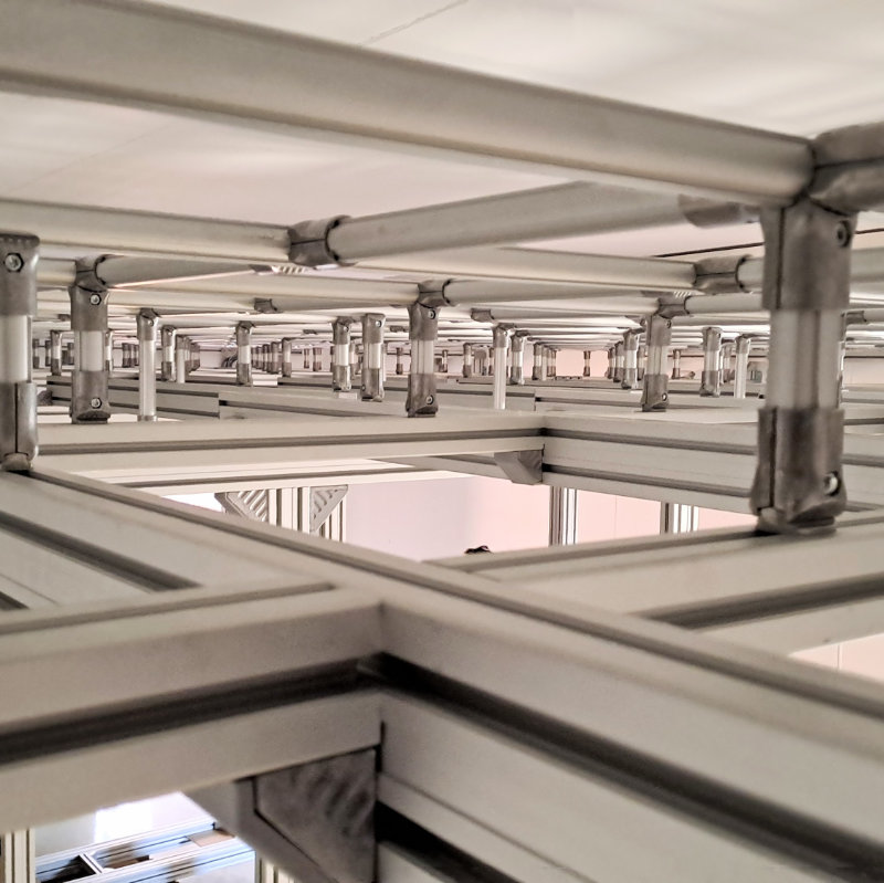 Tragwerkaufbau für Großserver und Gebäudetechnik