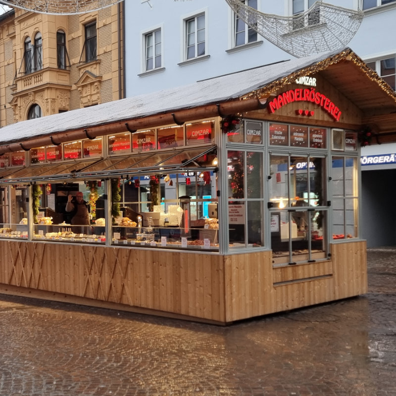 Weihnachtsmarktstand aus Aluminiumprofilen